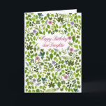 Daughter Birthday Scattered Blätter Card Karte<br><div class="desc">Eine Geburtstagskarte für Ihre Tochter. Eine schöne Karte,  um Geburtstagswünsche zu senden. Begrüßen Sie Ihren Geburtstag mit einer Karte voller verstreuter Blätter und Blume. Eine ungewöhnliche Karte für eine hübsche Dame.</div>