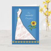 Daughter Brautparty Sonnenblume auf blau Karte (Gelbe Blume)