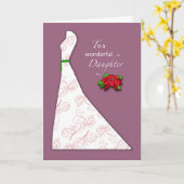 Daughter Bridal Lilac Weihnachtsdusche Silhouette Karte (Gelbe Blume)