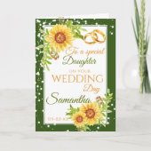 Daughter Bride Wedding Day Sonnenblume Karte (Vorderseite)