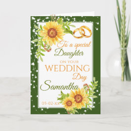 Daughter Bride Wedding Day Sonnenblume Karte