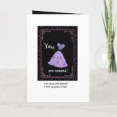 DAUGHTER - Bridesmaid - Lila Kleid Einladung (Rückseite)