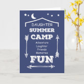 Daughter Camp Fun Navy Blue, denken Sie an Sie Karte (Gelbe Blume)