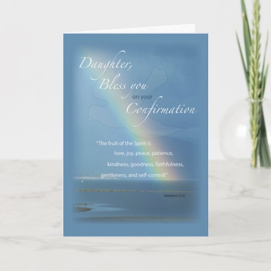 Daughter Confirmation Rainbow Glückwunsch Karte (Vorderseite)