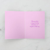 Daughter Dunkelhaar Ballerina Geburtstagskaffee li Karte (Innenseite)