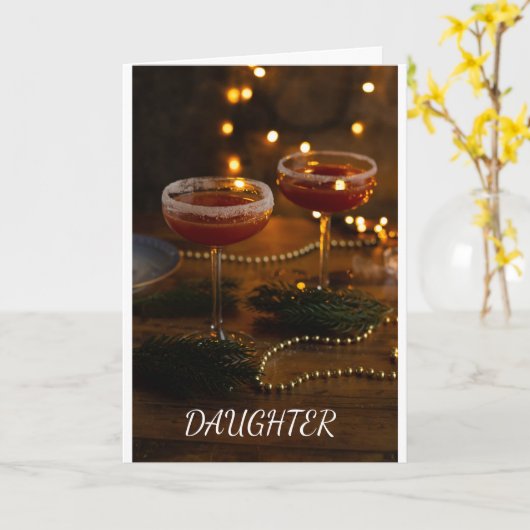 *DAUGHTER* EIN SCHÖNER KARTE DEZEMBER GEBURTSTAG (Gelbe Blume)