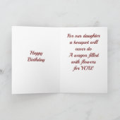 *DAUGHTER* EINE WAGON MIT AUSGEFÜLLTEN BLUME FÜR D KARTE (Innenseite)