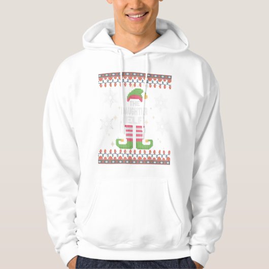 Daughter Elf Ugly Christmas Hoodie (Vorderseite)