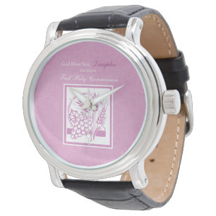 Daughter Erste Kommune, rosa Armbanduhr