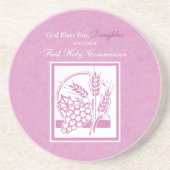 Daughter Erste Kommune, rosa Getränkeuntersetzer (Vorne)