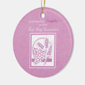 Daughter Erste Kommune, rosa Keramik Ornament (Links)