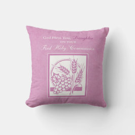 Daughter Erste Kommune, rosa Kissen