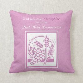 Daughter Erste Kommune, rosa Kissen