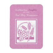 Daughter Erste Kommune, rosa Magnet (Vertikal)