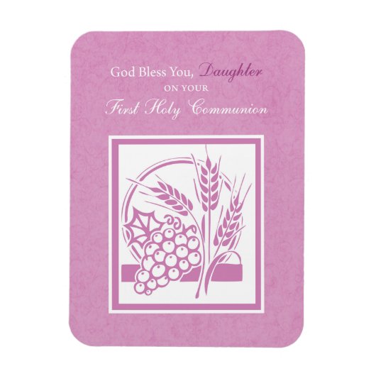 Daughter Erste Kommune, rosa Magnet (Vertikal)