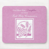 Daughter Erste Kommune, rosa Mousepad (Vorne)