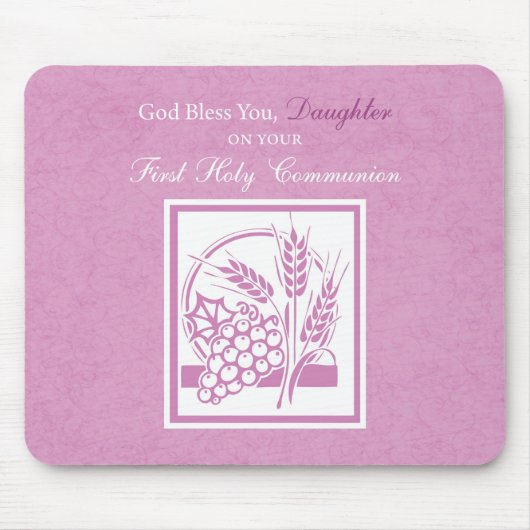 Daughter Erste Kommune, rosa Mousepad (Vorne)