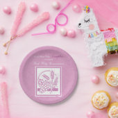 Daughter Erste Kommune, rosa Pappteller (Party)