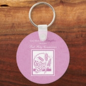 Daughter Erste Kommune, rosa Schlüsselanhänger (Vorderseite)