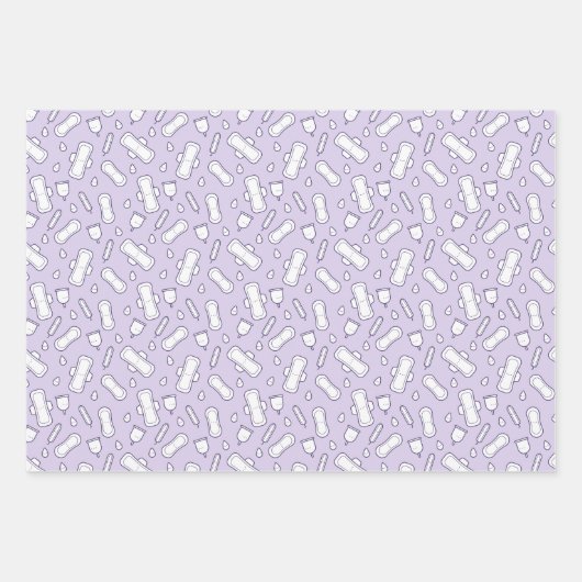 Daughter Erste Phase Lila Tampon Pad Geschenkpapier Set (Vorderseite 2)