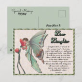 Daughter Fairy Birthday Postkarte (Vorne/Hinten)