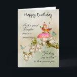 Daughter Fairy Geburtstagskarte mit Blossom Karte<br><div class="desc">Daughter Fairy Geburtstagskarte mit Blossom</div>