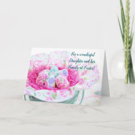 DAUGHTER & FAMILY EASTER CARD DANKESKARTE