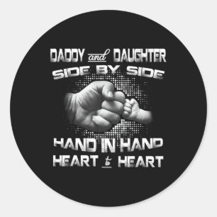 Daughter Fist Bump Matching Vatertag Bester Vater Runder Aufkleber