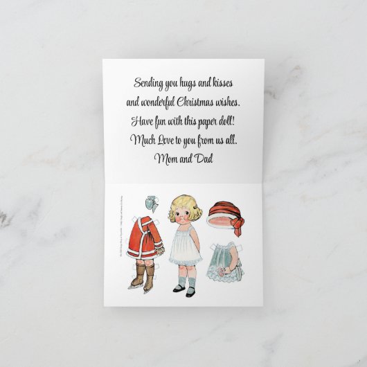 Daughter Frohe Weihnachtskarte Feiertagskarte (Innenseite)