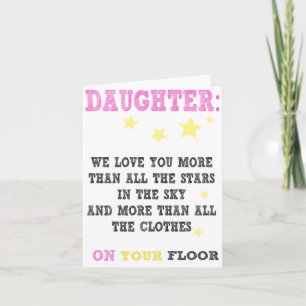 Daughter Funny happy birthday card Karte