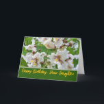 Daughter Geburtstags-Individuelle Name mit Catalpa Karte<br><div class="desc">Katalpa-Baumblüten schmücken die Abdeckung dieser Geburtstagskarte für eine Tochter. Fügen Sie dem Cover den Namen Ihrer Tochter hinzu,  wenn Sie möchten. Die Blüten sind wie schöne Orchideen. Ideal für einen Frühlingstag zum Geburtstag. Art,  Bild und Vers Copyright © Shoaff Ballanger Studios,  2024.</div>