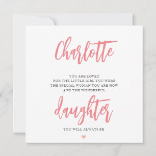 Daughter Geburtstagskartengedicht Feiertagskarte