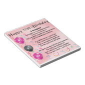 Daughter Gedicht 30. Geburtstag Notizblock (angewinkelt)