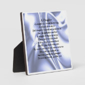 Daughter Gedicht Plaque - Blaues Seidendesign Fotoplatte (Vorderseite)