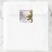 Daughter Gedicht - Weihnachtsbild Quadratischer Aufkleber (Tasche)