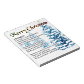 Daughter Gedicht - Weihnachtsdesign Notizblock (angewinkelt)