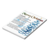 Daughter Gedicht - Weihnachtsdesign Notizblock (Rotiert)