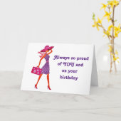 "DAUGHTER" GLÜCKLICHER GEBURTSTAG** KARTE (Gelbe Blume)