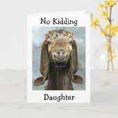 DAUGHTER-GOAT SAY NO KIDU R THE BEST KARTE (Gelbe Blume)