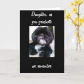 DAUGHTER-GRADUATE MIT ERINNERUNGEN KARTE (Gelbe Blume)