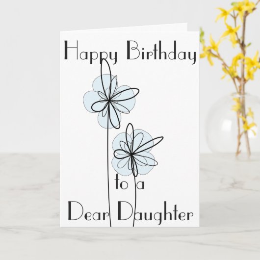 DAUGHTER GREETCARD KARTE (Gelbe Blume)