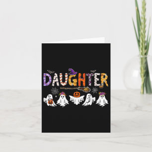Daughter Halloween Boo Ghost Horror Kostüm Funny Karte