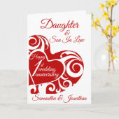 Daughter Happy 1. Hochzeitsfeier Karte (Gelbe Blume)