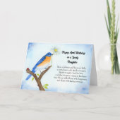 Daughter Happy April Birthday with Bluebird Karte (Vorderseite)