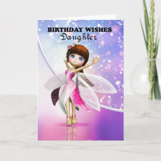 Daughter, Happy Birthday niedliche Märchen tanzen Karte