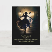 Daughter Happy Halloween HexenVoodoo Karte (Vorderseite)