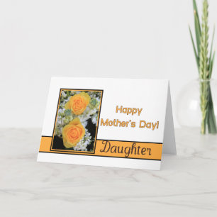 Daughter Happy Mother Day Rose Card Karte