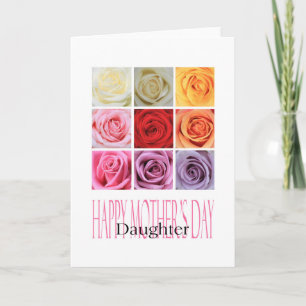Daughter Happy Mother Day Rose Card Karte