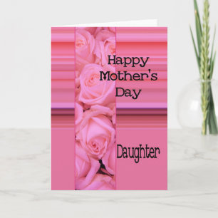 Daughter Happy Mother Day Rose Card Karte