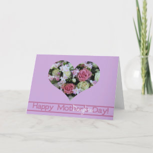Daughter Happy Mother Day Rose Card Karte